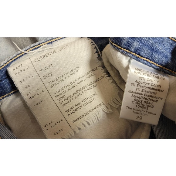 Current/Elliot The Stiletto Pencil Denim Skirt - Picture 4 of 6